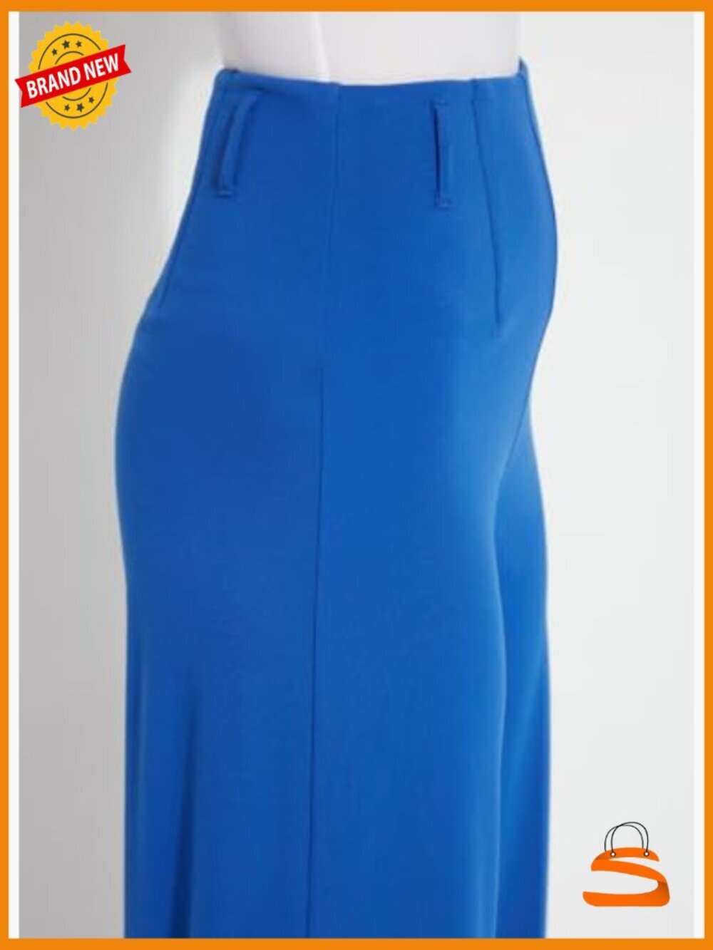 High Waisted Culotte Pants - Lightweight Ponte Knit Cropped Wide Leg Palazzo - Picture 4 of 7
